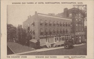 Postcard Wiggins Old Tavern at Hotel Northampton MA