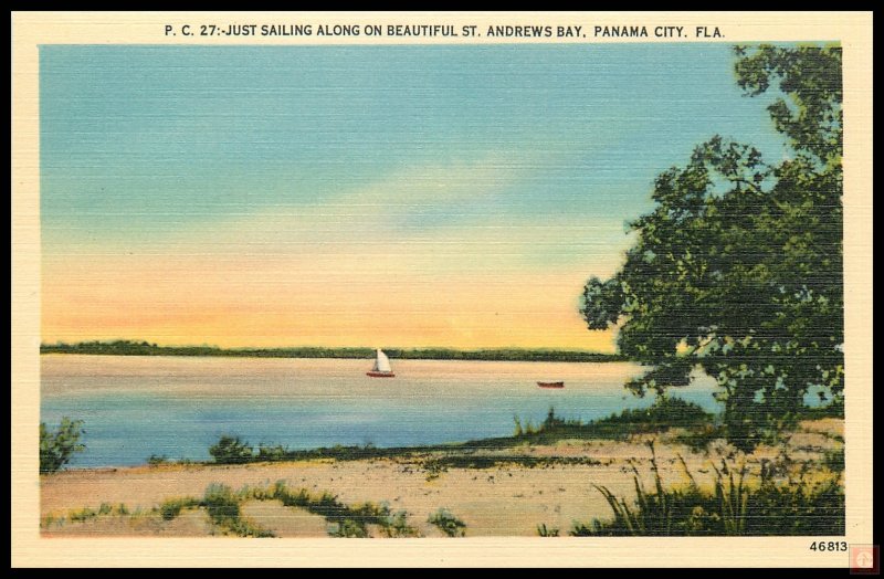 Just Sailing Along on Beautiful St. Andrews Bay, Panama City, Fla