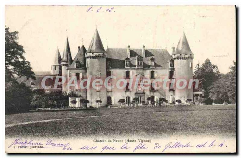 Old Postcard Chateau de Nexon (Haute Vienne)