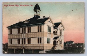 J89/ Woodburn Oregon Postcard c1910 High School Building  113