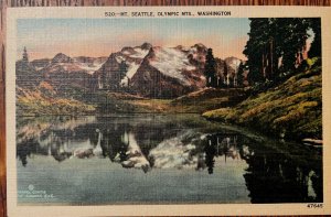 Vintage Postcard 1930-1945 Mt. Seattle, Olympic Mts., Washington (WA)