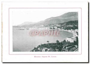 Old Postcard Menton From St Louis