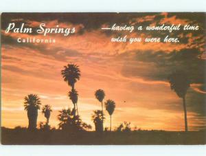 Pre-1980 DESERT SUNSET Palm Springs California CA W5459