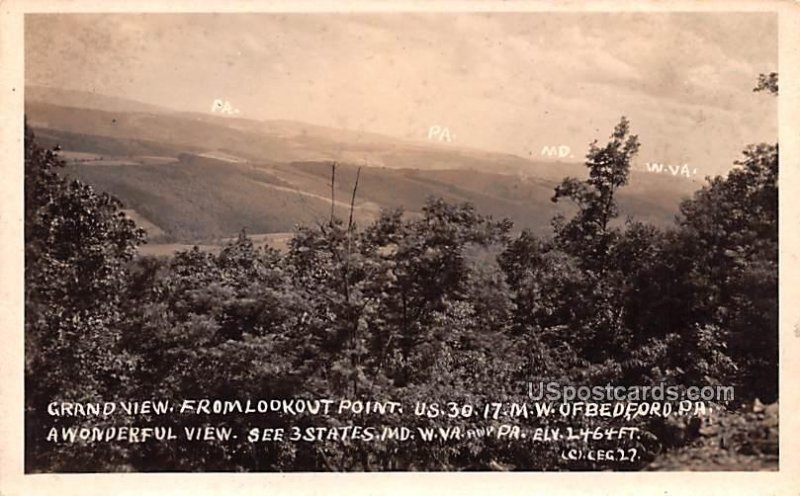 Grand View from Lookout Point - Bedford, Pennsylvania