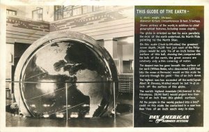 1940s Pan American Airlines Globe Advertising RPPC Photo Postcard 22-9896