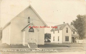 IA, Grundy Center, Iowa, RPPC, Catholic Church, Entrance View, 1914 PM