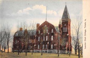 Toledo Iowa birds eye view Leander Clark College antique pc Y11812 