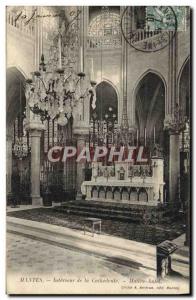 Old Postcard Mantes Interior Of Master cathedral altar