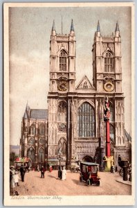 Vtg London England Westminster Abbey Rembrandesque 1910s Raphael Tuck Postcard