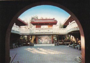 Canada Chinese Buddhist Temple Courtyard At Dawn Richmond British Columbia