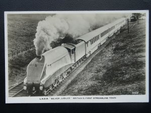 LNER London & North Eastern Railway SILVER JUBILEE LOCO No.2509 Old RP Postcard