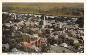 Fredericksburg Virginia Aerial View Of Town Antique Postcard K20426