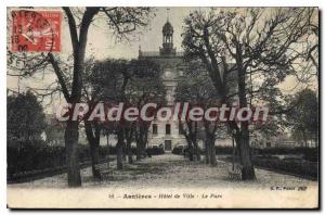 Asnieres Postcard Old City Hall Park