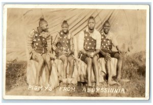 c1910's Pygmy Abyssinia Ethiopia Circus Sideshow RPPC Photo Antique Postcard