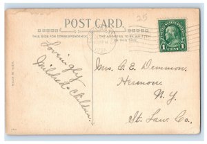 C1910 Tender Thoughts Art Deco Christmas Postcard P114E