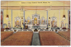 Interior Of Gesu Catholic Church, MIAMI, Florida, PU-1950