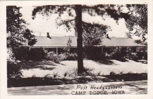 Iowa Fort Dodge Post Headquarters 1946 Real Photo RPPC