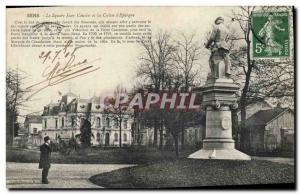 Old Postcard The Sense Bank Square Jean Cousin and Caisse d & # 39Epargne