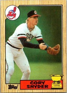 1987 Topps Baseball Card Cory Snyder Cleveland Indians sk3059