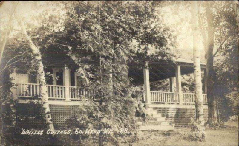 South Hero VT Whites Cottage c1920 Real Photo Postcard