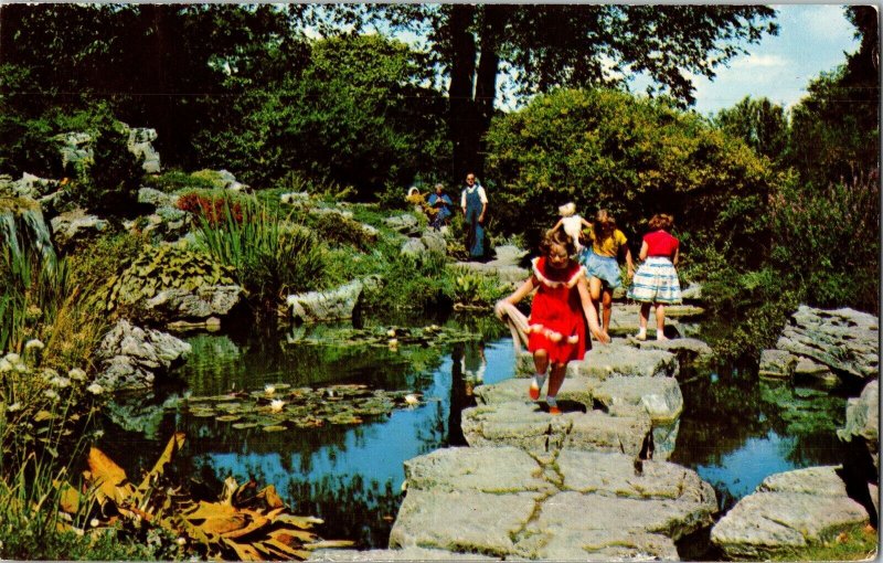 Rock Garden Preston Park Brighton Photographic Greeting Postcard WOB Note Vtg