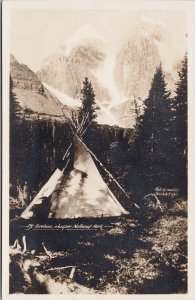 Jasper National Park Alberta Teepee Tipi Mt Erebus Tonquin Valley Postcard H57