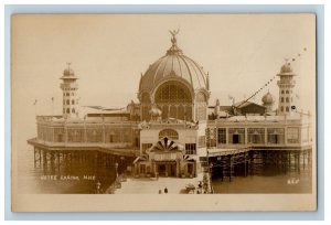 c1920's A View Of Jetee Casino Nice France RPPC Photo Unposted Vintage Postcard