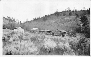 J19/ near Boulder Colorado RPPC Postcard c1920s Log Cabin Home Barns 142