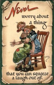 Tuck Dwig Never Romance Man Tickling Woman Comic c1910 Postcard