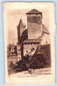 Nuremberg Bavaria Germany Postcard Fun-Square Tower c1910 Unposted Antique