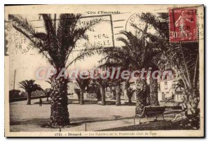 Old Postcard Dinard Les Palmiers De La Promenade Clair De Lune