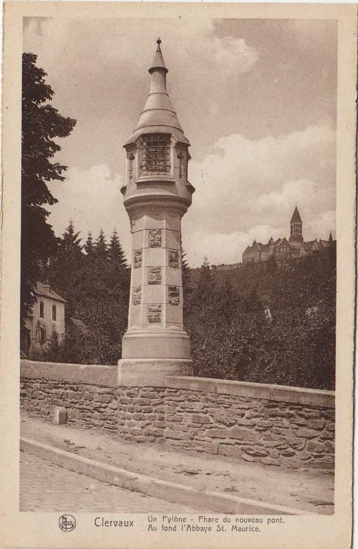 BF17369 clervaux un pylone phare du nouveau pont luxembourg  front/back image