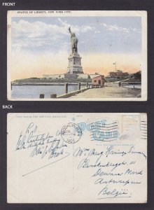 Postcard, United States, New York City NY, Statue of Liberty