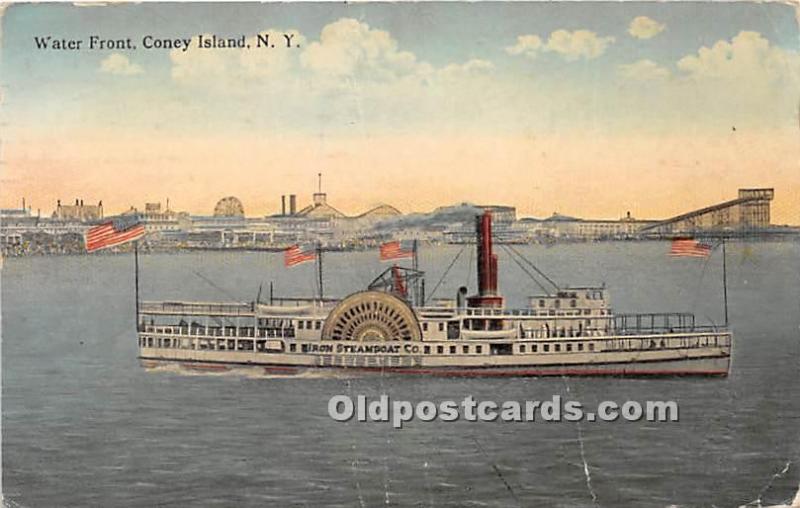 Water Front Coney Island, NY, USA Amusement Park 1919 