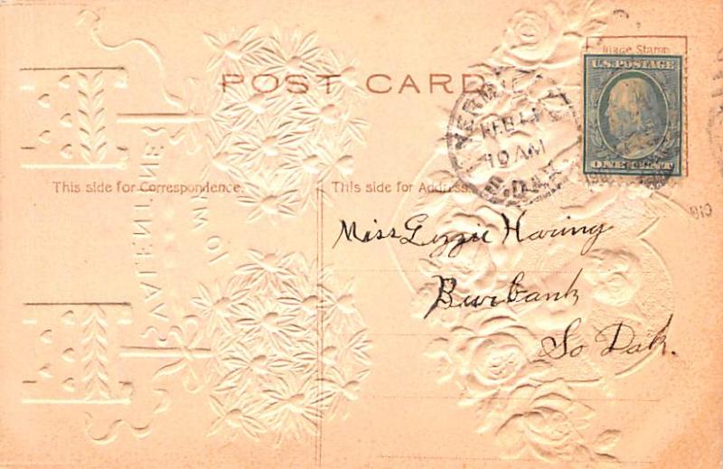 Embossed Valentines Day 1910 