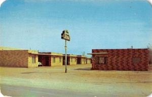 Lamesa Texas birds eye view outside Royal Lodge motel vintage pc Z17715