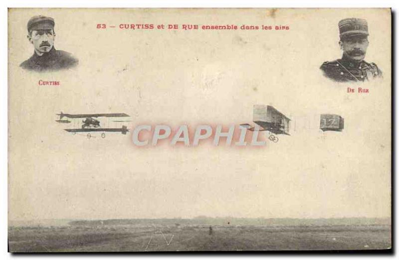 Old Postcard Jet Aviation and Curtiss Street together in the air