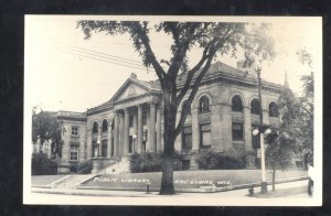 RPPC EAU CLAIRE WISCONSIN PUBLIC LIBRARY VINTAGE REAL PHOTO POSTCARD