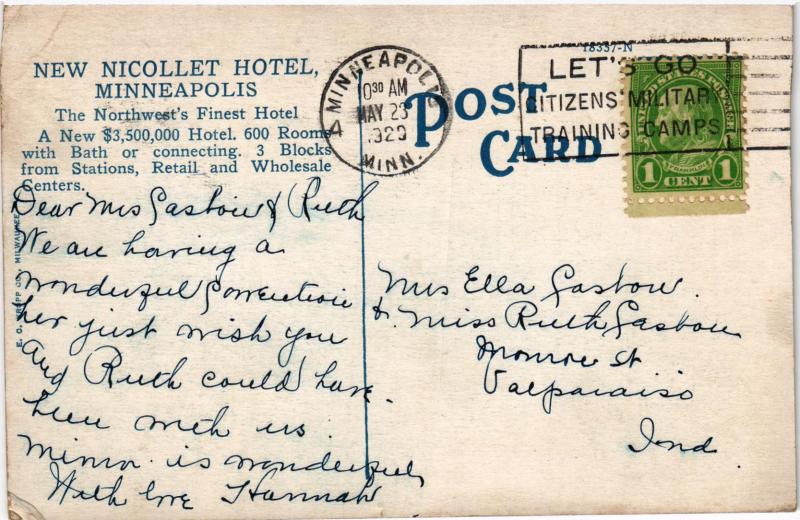 NEW NICOLLET HOTEL MINNEAPOLIS MINNESOTA