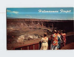 Postcard Halemaumau Firepit Kilauea Volcano Hawaii USA