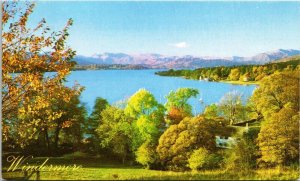 Windermere Old Lakeland Dialect Souvenir Adelaide Hill Mountains Forest Postcard 