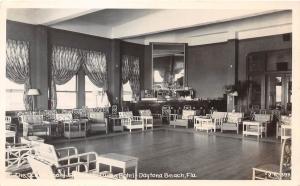 D45/ Daytona Beach Florida Fl RPPC Postcard 40s Cline Sheraton Hotel Interior