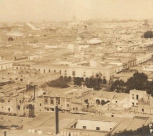 Puebla Birdseye View Aerial City Mexico RPPC Vintage Postcard 