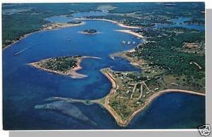 Onset, Massachusetts/MA/Mass, Aerial View, The Village & Beach, Cape Cod
