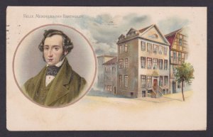 AUSTRALIA, Vintage postcard, Judaica, Felix Mendelssohn Bartholdy, Composer