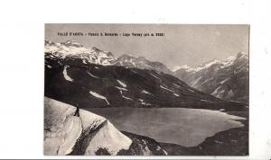 BF17025 valle d aosta piccolo s bernardo lago verney  italy front/back image