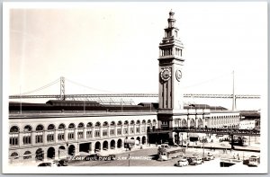 Ferry Building San Francisco California CA Avenue Street RPPC Photo Postcard