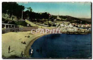 Cassis sur Mer Old Postcard Beach Bestouan