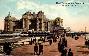 New Jersey Atlantic City Hotel Traymore and Boardwalk 1916 Curteich