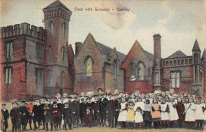 Dawley England Pool Hill Schools Children Antique Postcard J80019